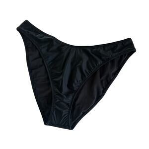 J.Crew Solid Black Stretch Bikini Hipster Bottoms Women's Swimwear Size XL